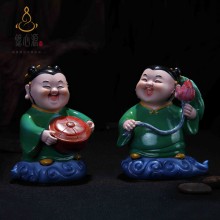 亿心源 彩瓷公仔系列 和合二仙和合二仙