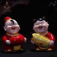 亿心源 彩瓷公仔系列 金童玉女金童玉女